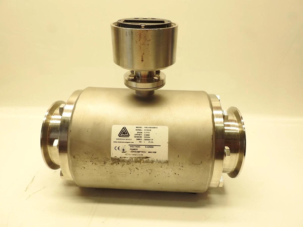 New Anderson-Negele FMQ100SDM1A ELECTROMAGNETIC FLOW METER 4" TC 316L