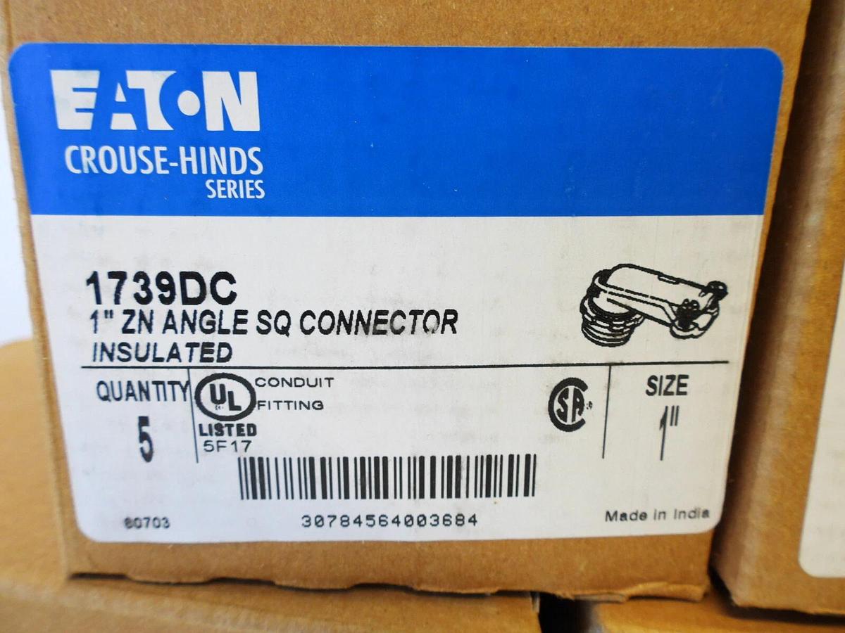 Lot Of 85 Eaton Crouse Hinds Conduit and Cable Connectors, CP Series