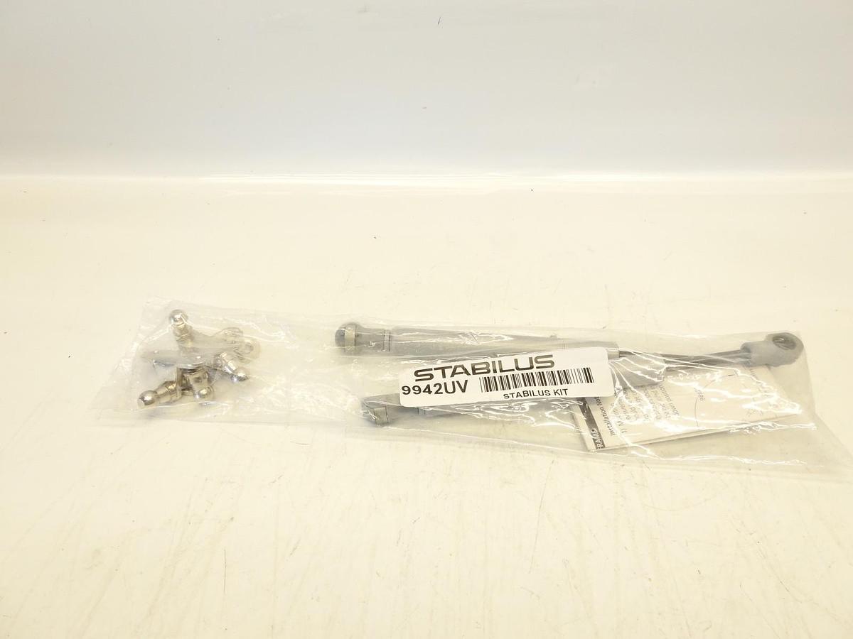 1 PAIR OF STABILUS GAS SPRING FLAP STAY WITH DAMPER STAB-O-SHOC SILVER ST9942UV*