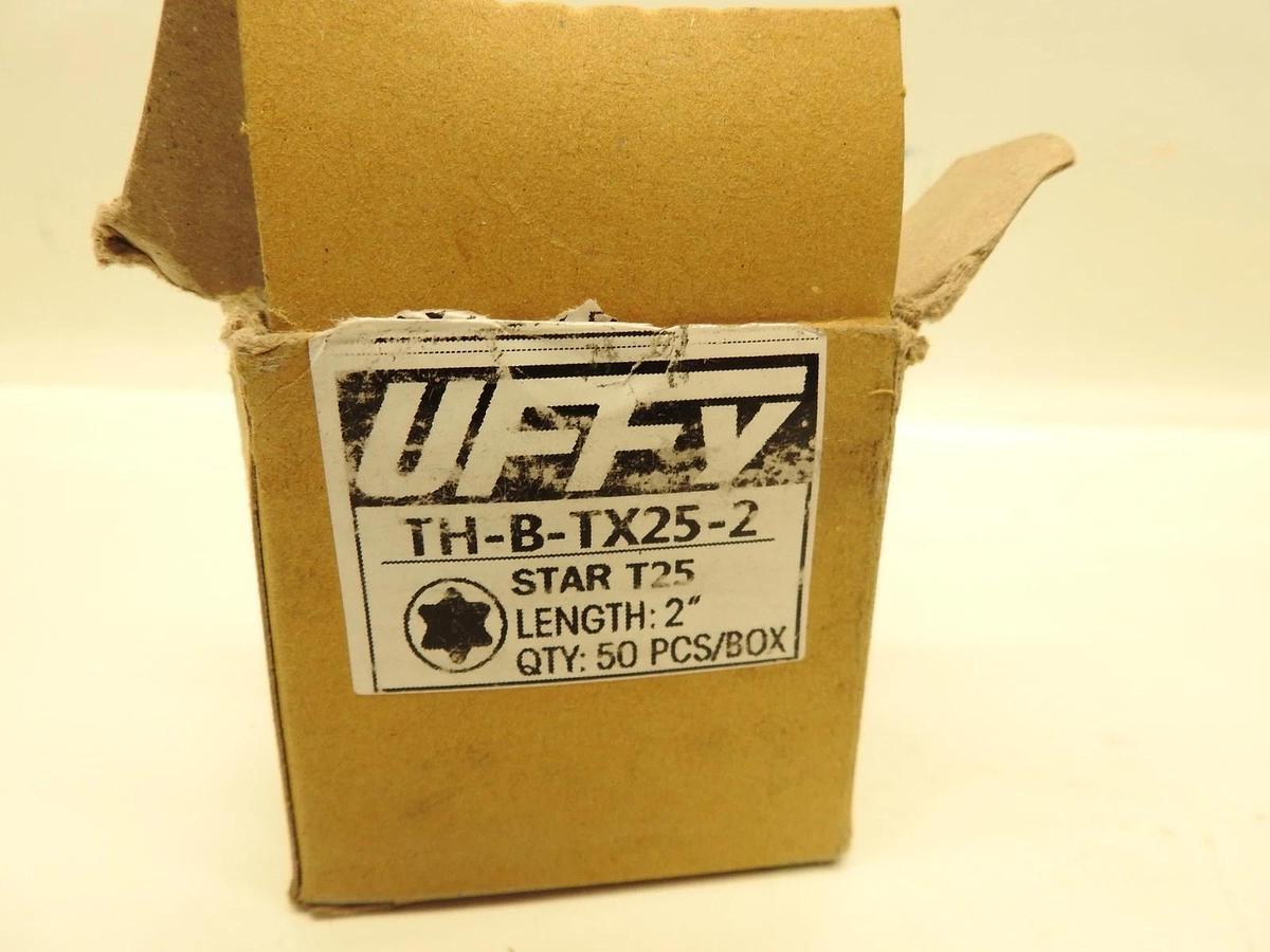 50PK UFFY TH-B-TX25-2  2″ Torx 25 (T25) / Star Power Impact Bit  1/4 Hex