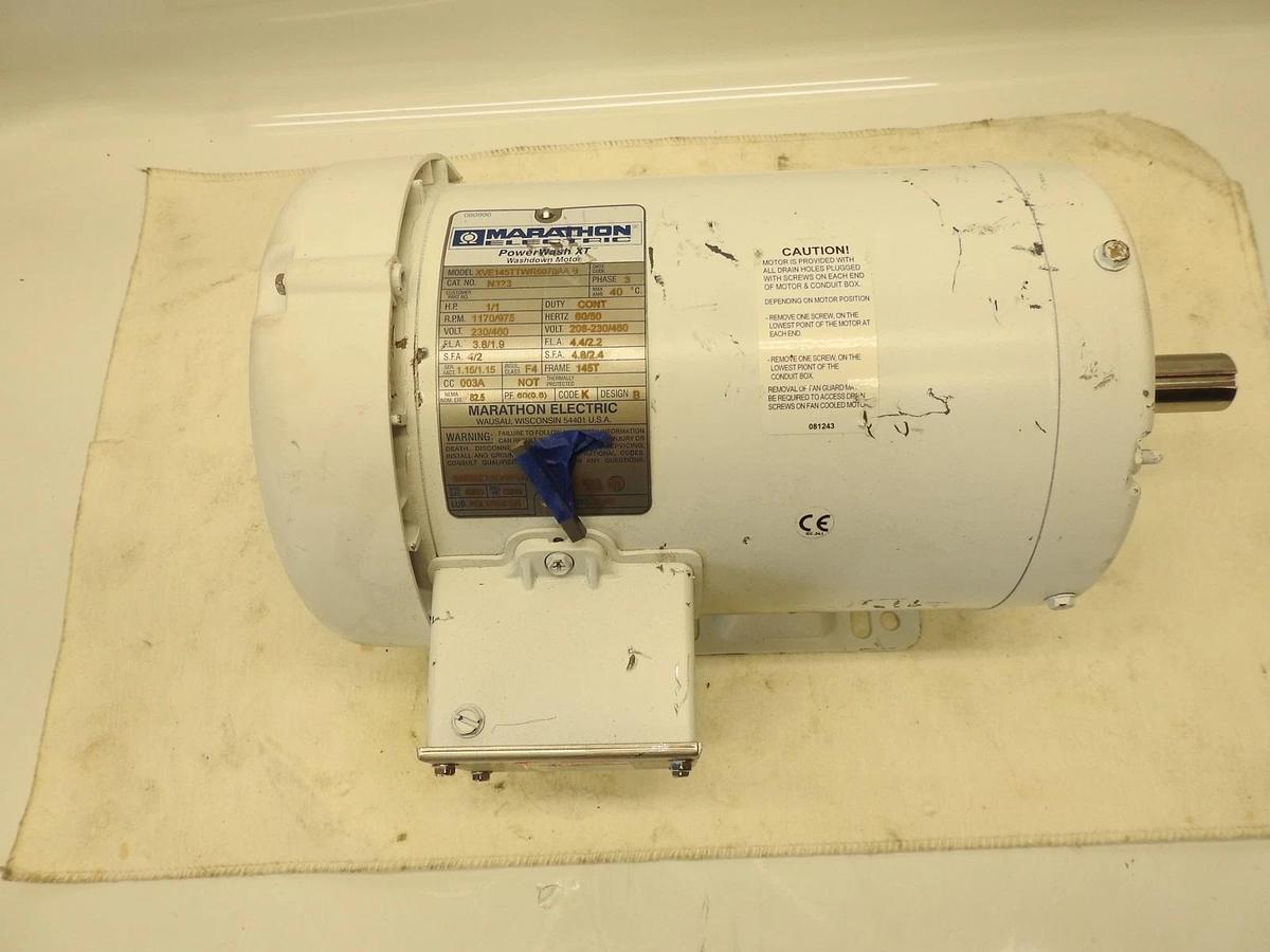 Marathon N323 XVE145TTWR6076AAB N323 PowerWash Xt Motor 1HP 230/460VAC