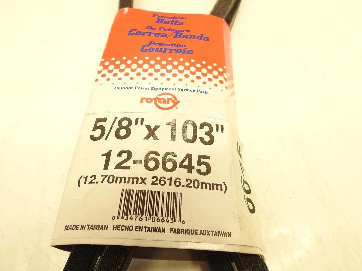 Rotary 12-6645 6645 Premium Black Belt 5L1030 5/8"x103"