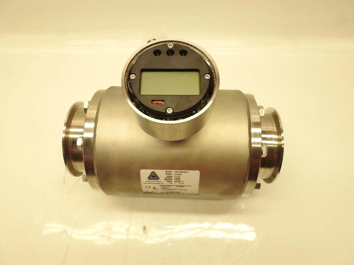 New Anderson-Negele FMQ100SDM1A ELECTROMAGNETIC FLOW METER 4" TC 316L