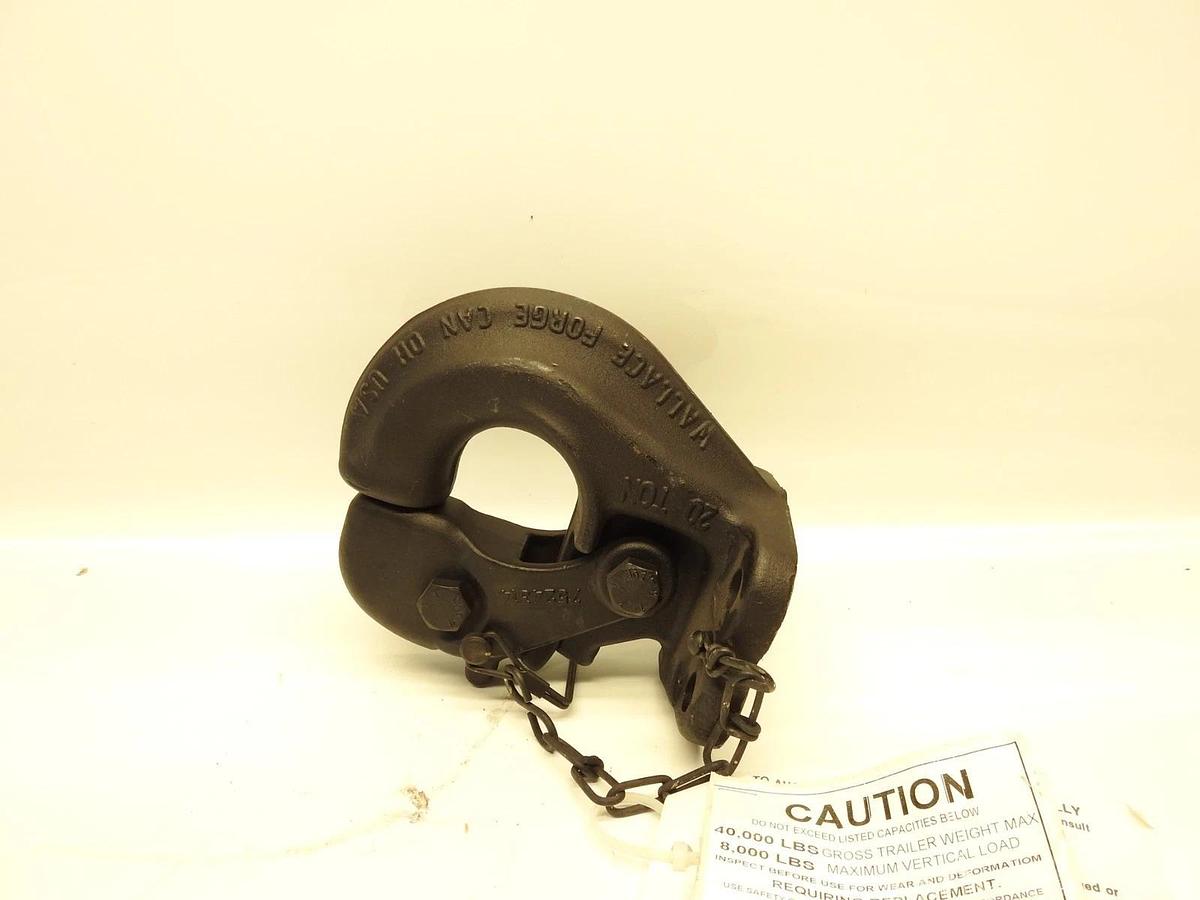 Wallace forge 2057114 Black Steel R-20 Ton Rigid Mount GTW Pintle Hook