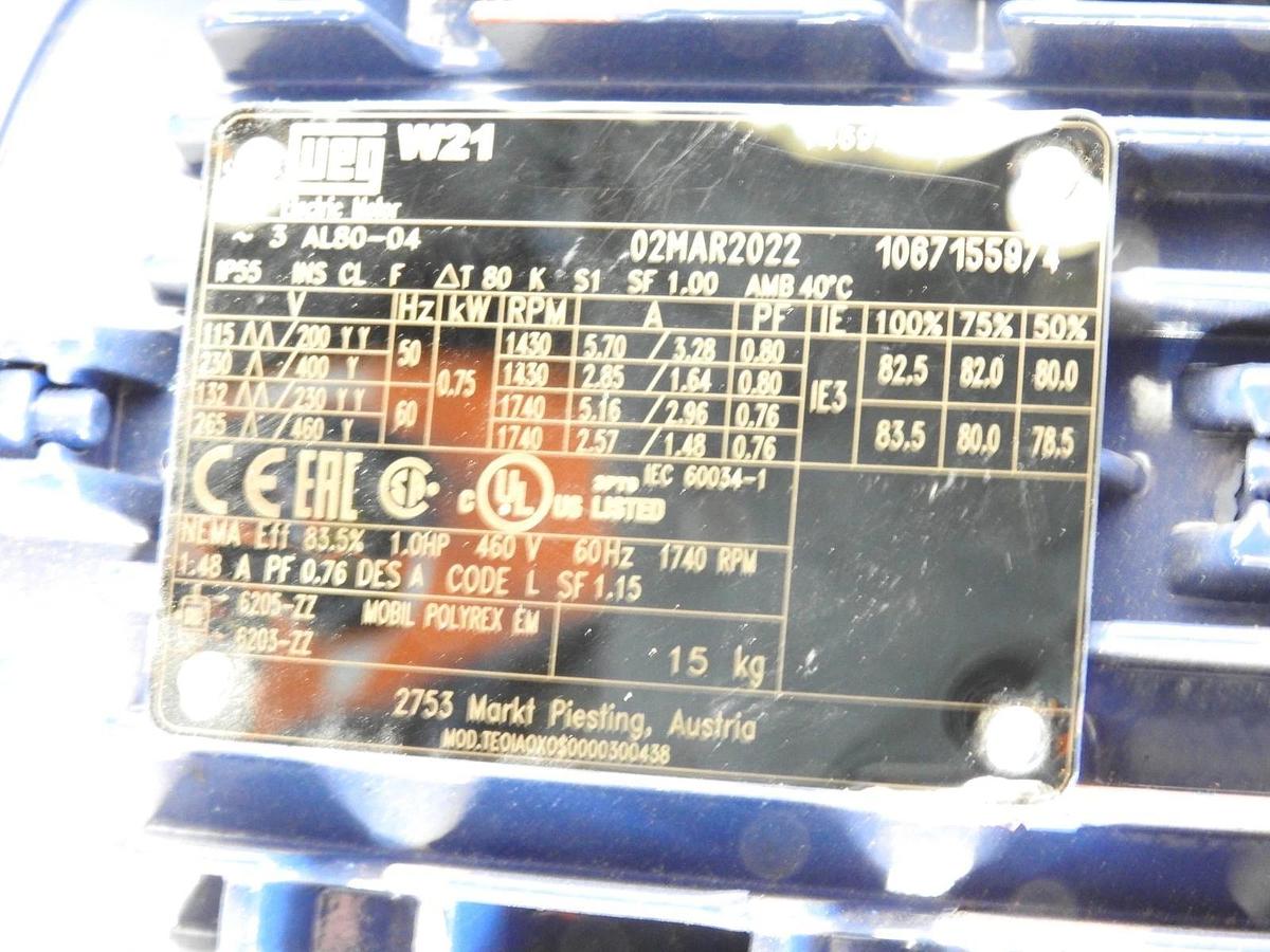 New WEG 1069939565 Watt Drive KU 60A 3C 80-04F-TH-TF 14694604 Gear Motor Drive