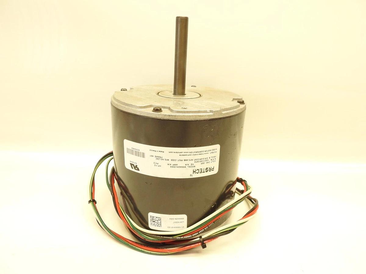 RUUD RHEEM M55AGN-3494 Condenser Motor 245-385V 1/2HP 1200/VAR SPD 51-108504-01-