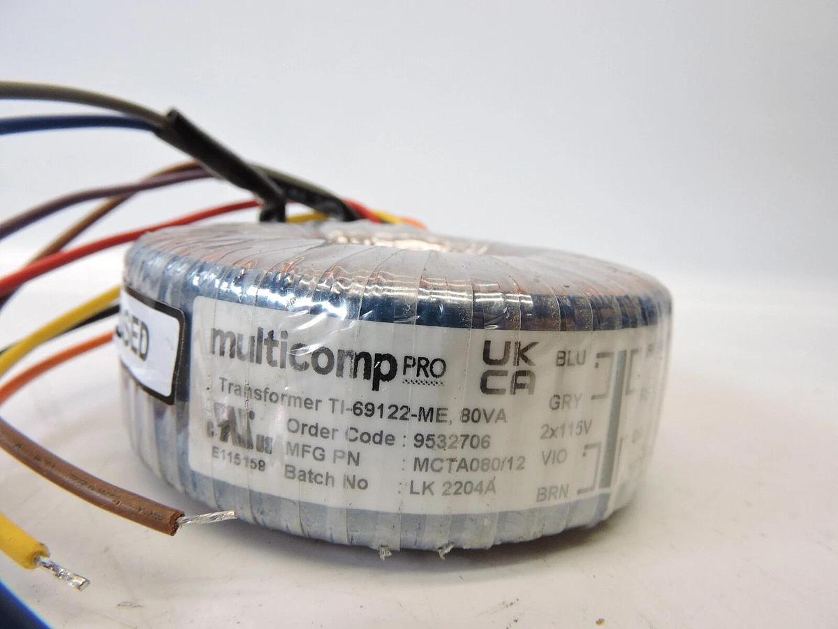 TRANSFORMER 80VA 2X 12V TRANSFORMERS TOROIDAL - GG85578