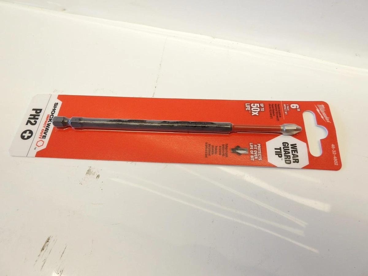 Lot Of 5 Milwaukee Tool 48-32-4802 Shockwave 6 In Phillips No. 2 Impact Duty Pow
