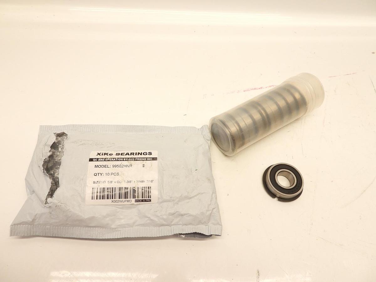 Xike 10 Pack 99502Hnr Wheel Hub Ball Bearing Id 5/8" X Od 1-3/8" X Width 7/16"