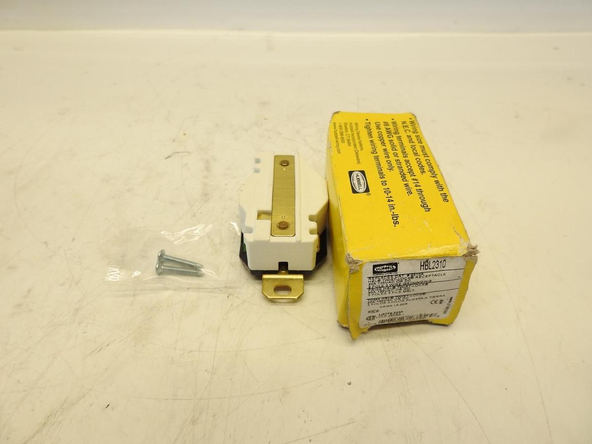 Hubbell Bryant Locking Receptacle Outlet Twist Lock NEMA L5-20R 20A 125V HBL2310