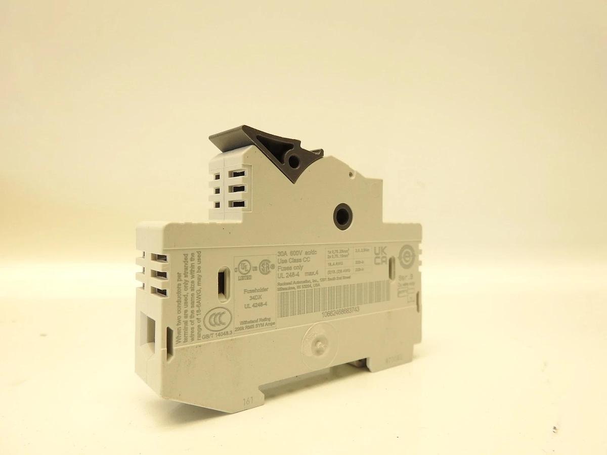 LOT 11PCS ALLEN BRADLEY 1492-FB1/FB3C30 1/3 P 30A/600V CL CC FUSE HOLDER P2978