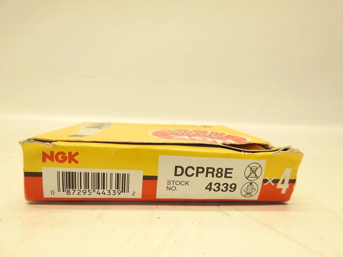 NGK Spark Plug 4339 (4-PACK); DCPR8E 12mm Copper Core Nickel, Flat Seat, HR 8