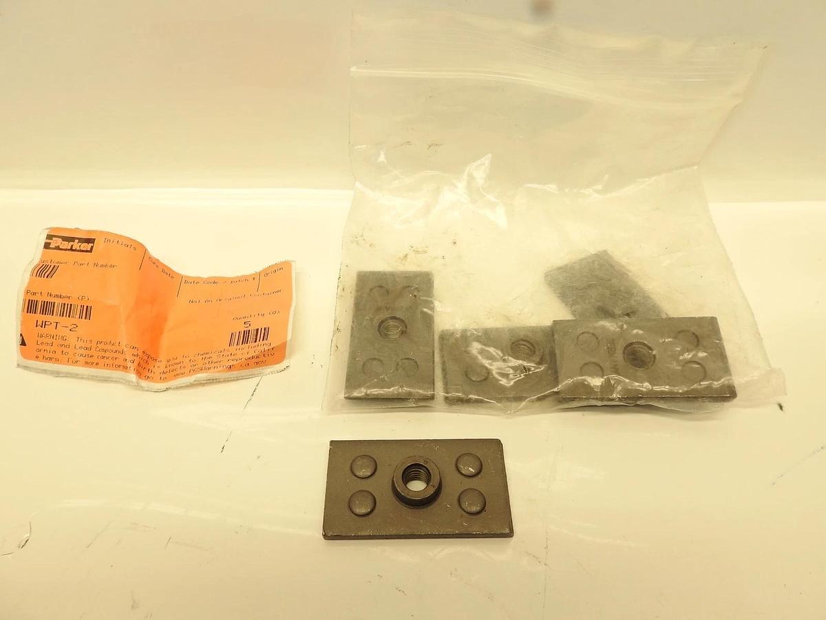 Lot Of 5 Oem Parker Wpt-2 Weld Plate For 2 Series Twin Clamps