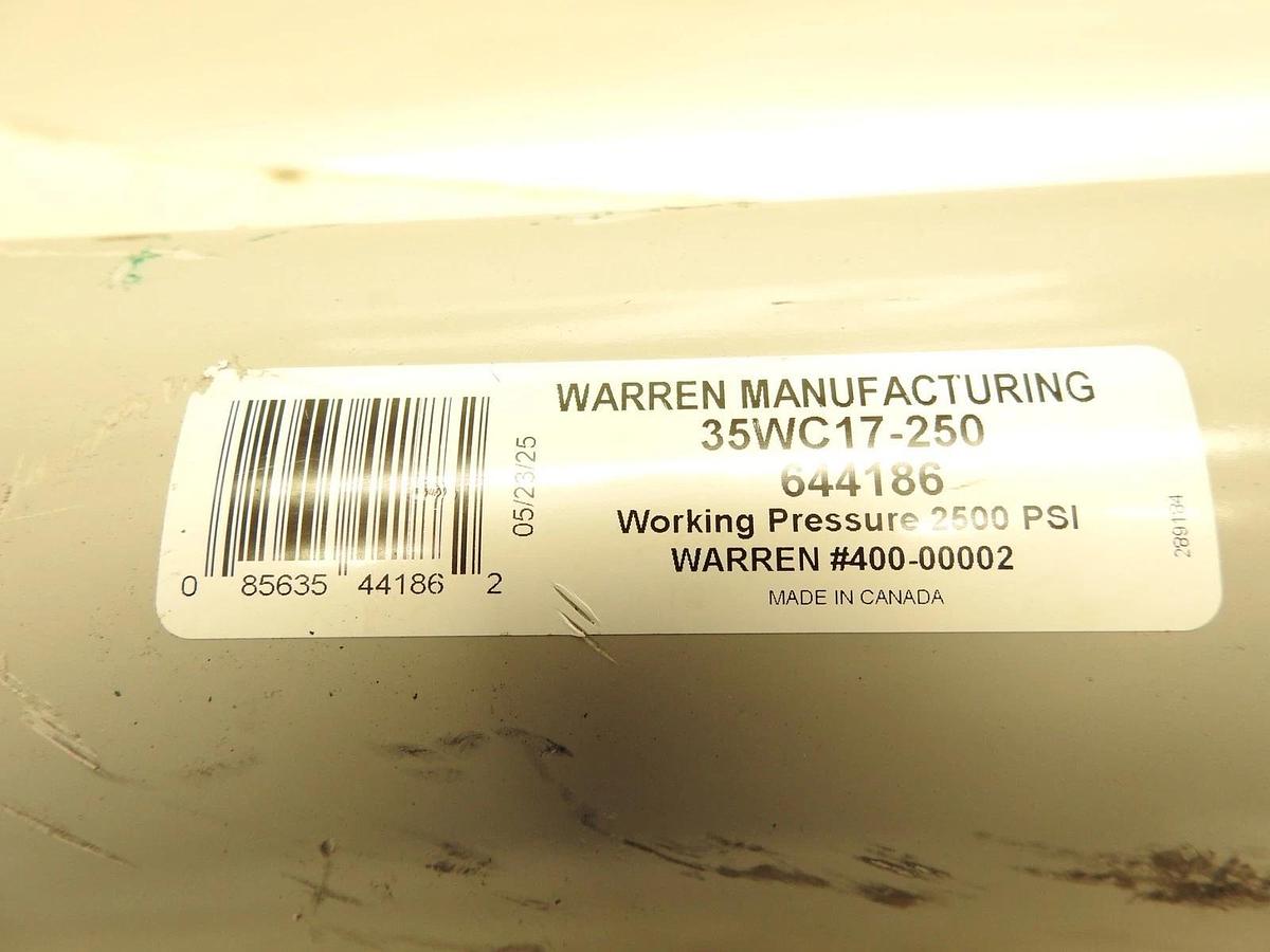 New Genuine Warren Hydraulic Cylinder 400-00002  644186 35WC17-250