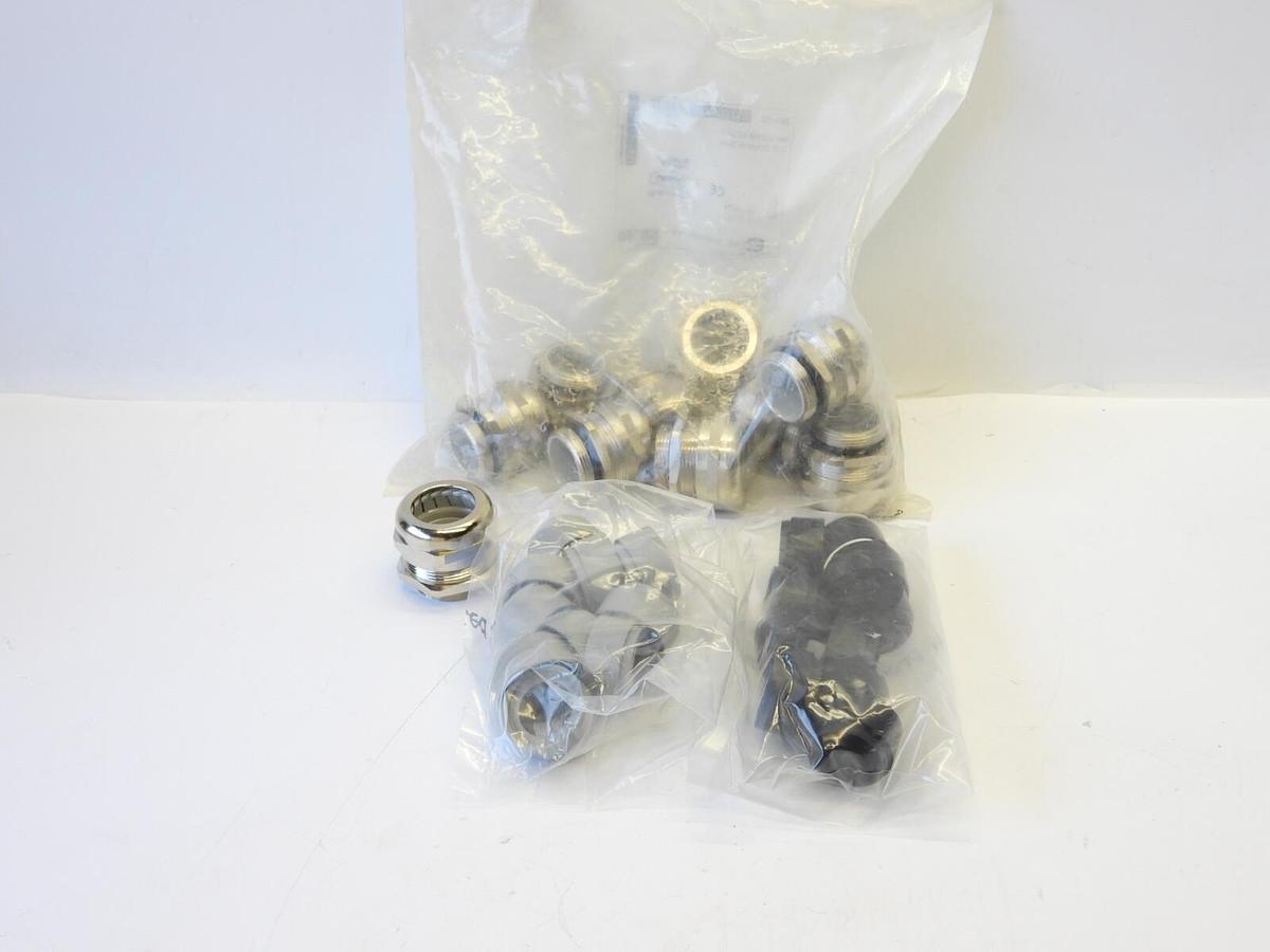 Lot of 10 Harting 19000005095 Cable Fitting, 13-20mm/18-25mm Nickel Plated Brass