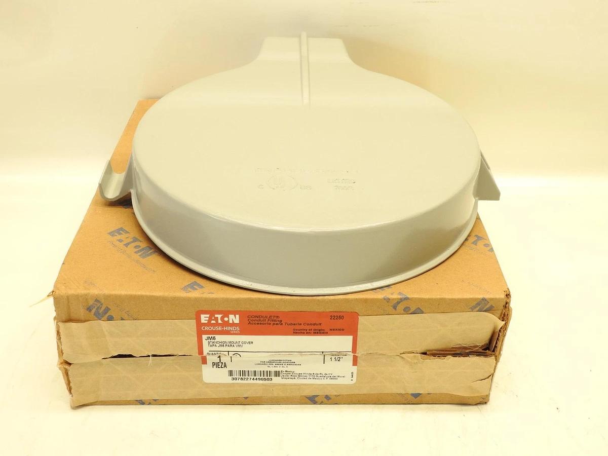 New Oem Eaton Crouse-Hinds Fixture Mounting Hood Stanchion Cover JM5, 22250 1 1/