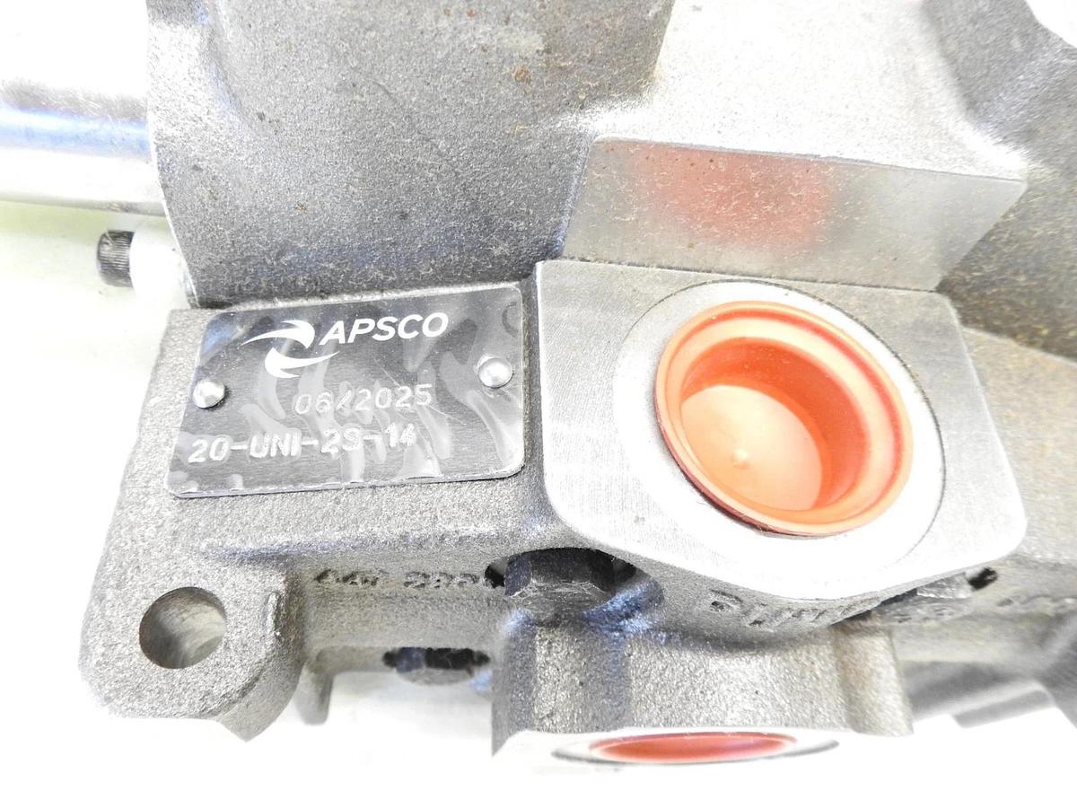New Oem Apsco 20-UNI-2S-14 Hydraulic Valve Assembly With Two APG20-H-10 Handles