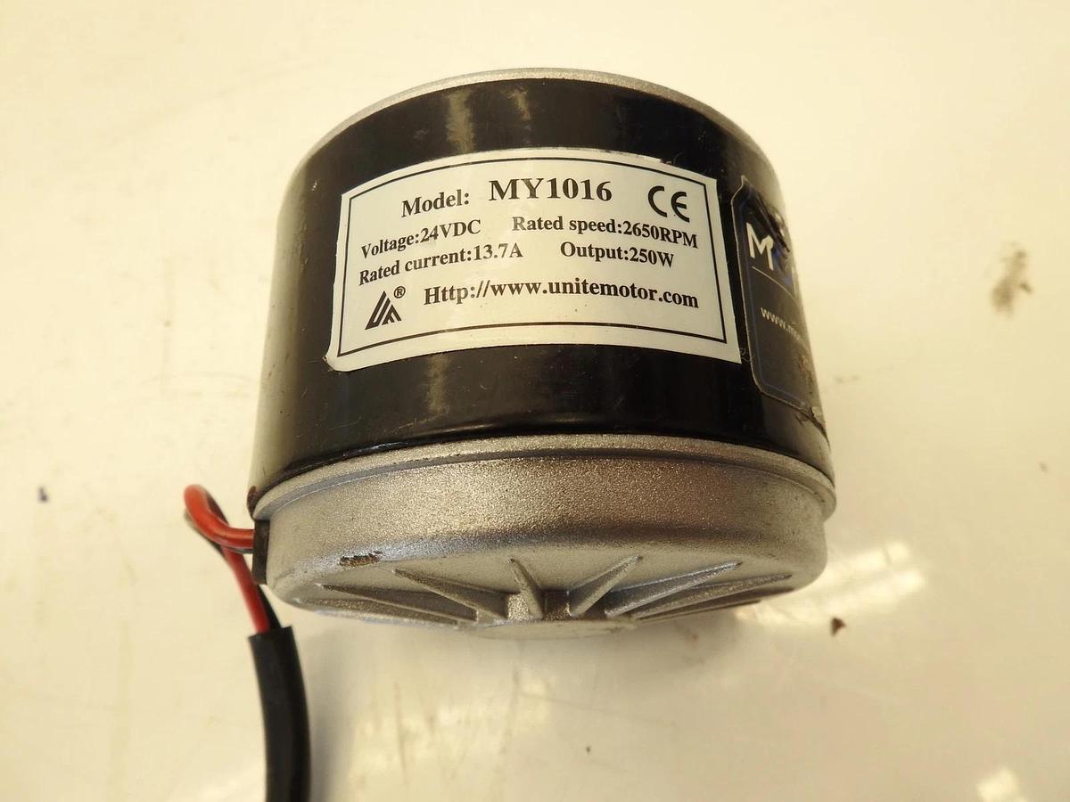 Monster Motion 24 Volt 250 Watt MY1016 Electric Motor with 11 Tooth #25 Chain...