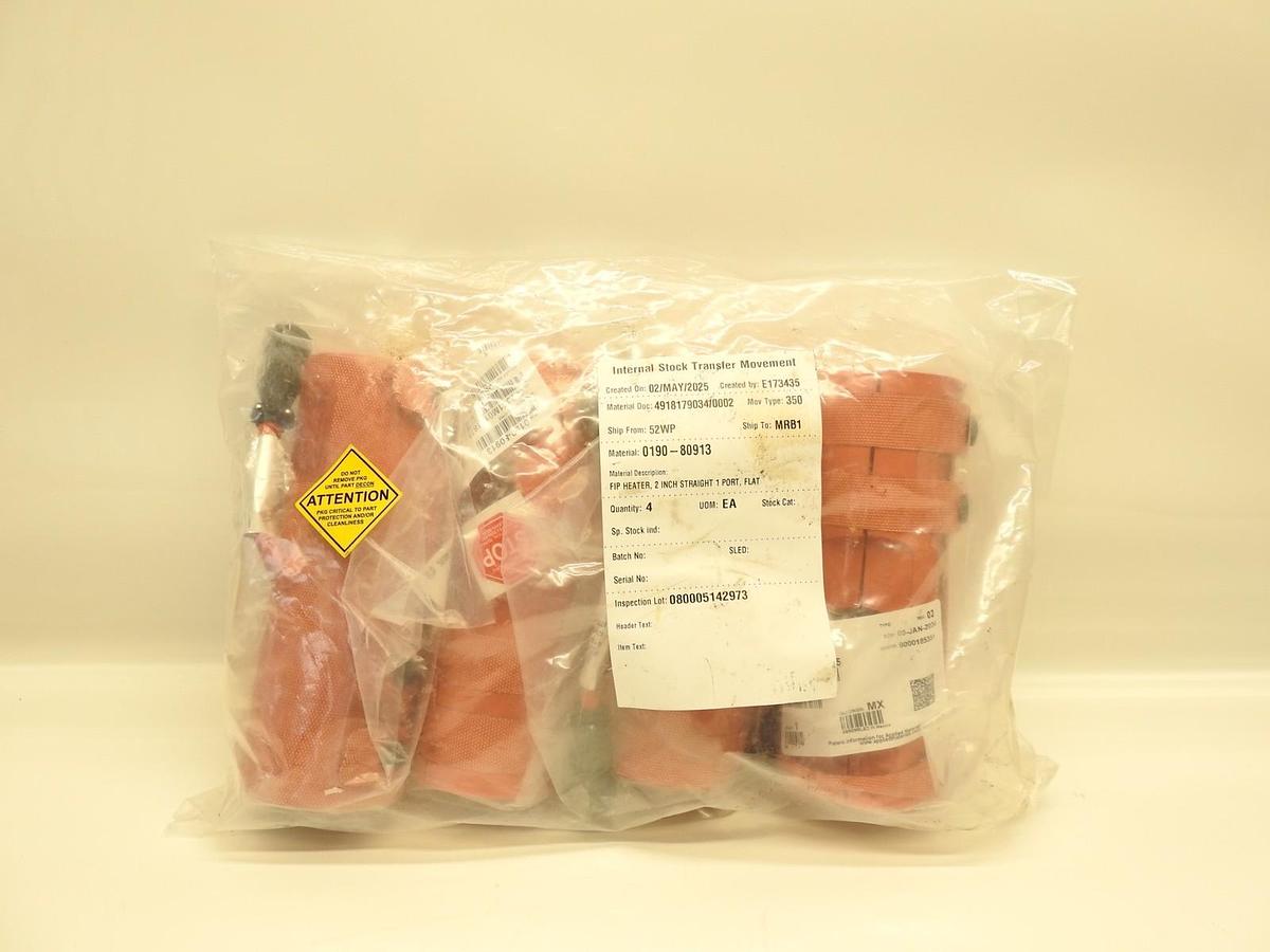 Lot Of 4 AMAT Applied Materials 0190-80913 9000185351 FIB Heater, 2 Inch Straigh