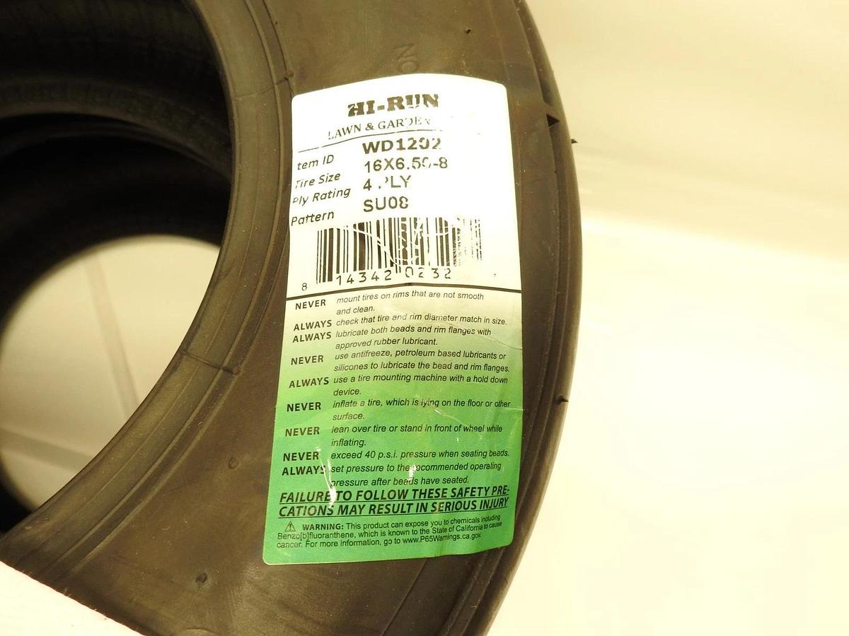 HI-RUN WD1202 Lawn/Garden Tire,Rubber,4 Ply 2PK
