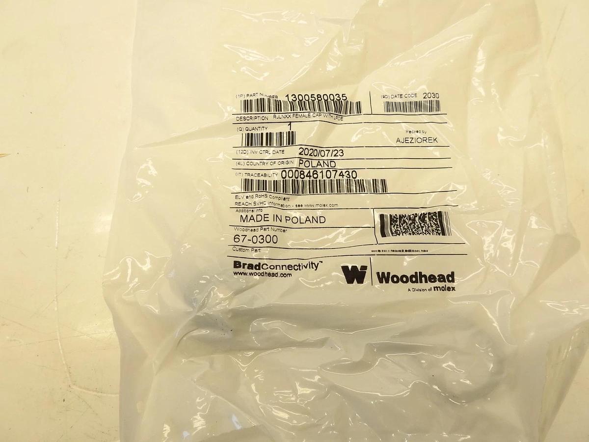 Lot Of 10 Woodhead 1300580035, 67-0300 Closure Cap T108381