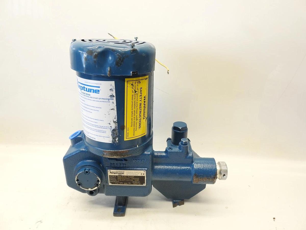 NEPTUNE 525-E-N3 Hydraulically Actuated Diaphragm Pump; SS/PTFE, 7.0 GPH 900 PSI