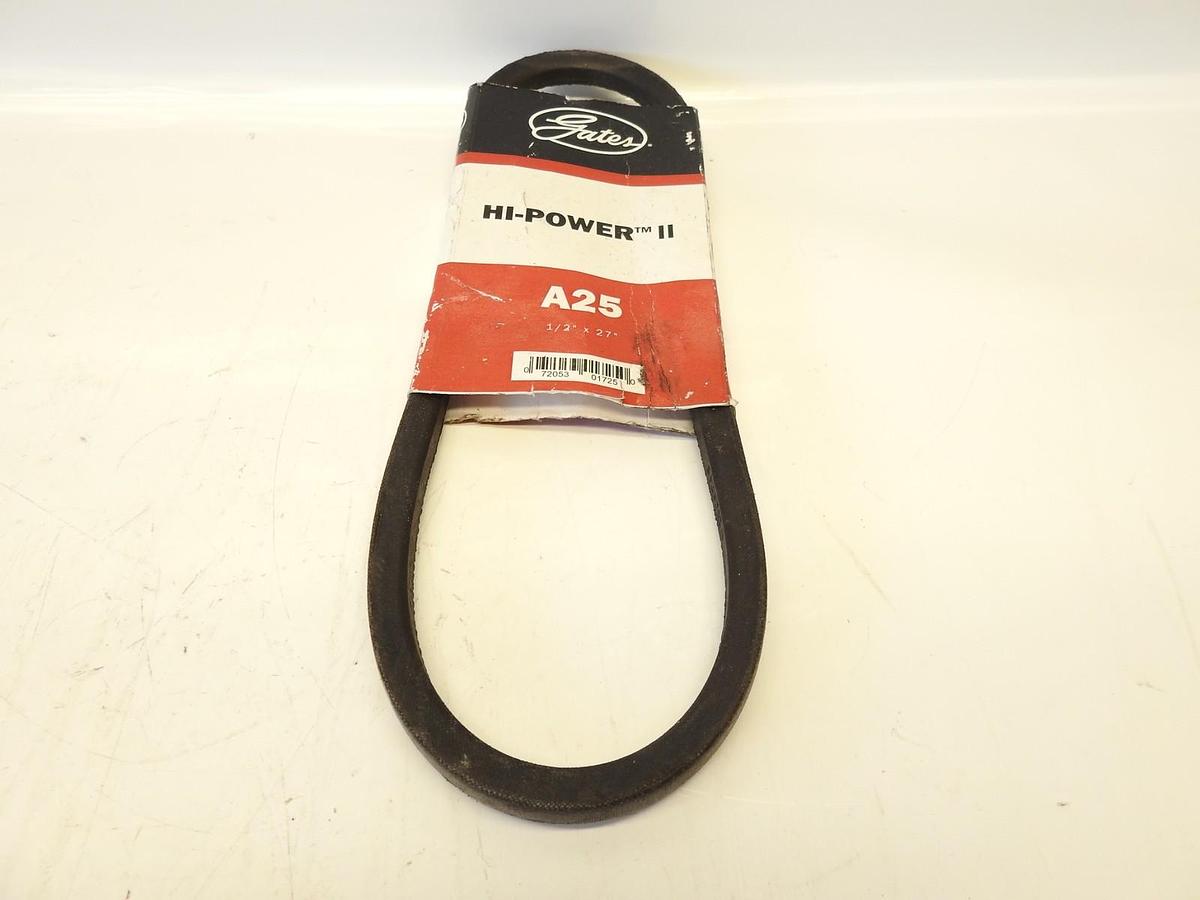 New Genuine Oem Gates Hi-Power II A25 belt, 1/2" x 27"