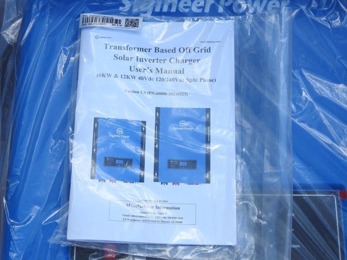 New Genuine Sigineer M6048D Off-Grid Solar Inverter 48VDC,150A 6000W