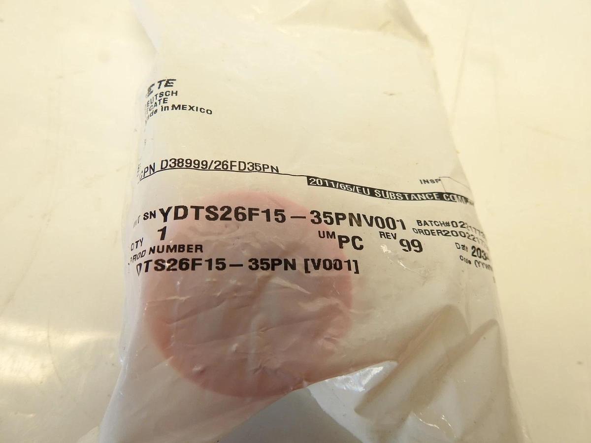 TE Deutch D38999/26FD35PN Circular Connector YDTS26F15-35PNV001
