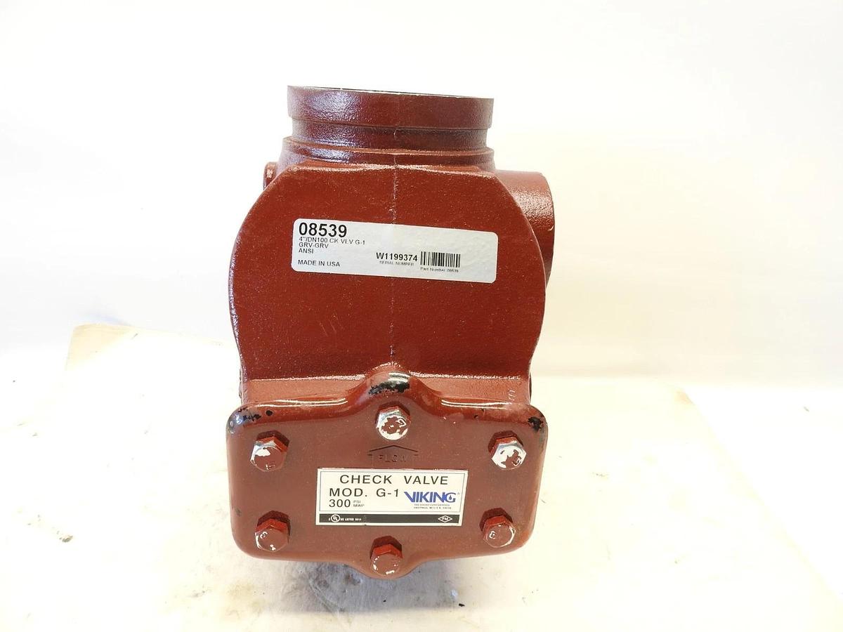 Viking 08539 Swing Check Valve Fire Sprinkler G-1 4in 4" Grooved G1 4 Groove