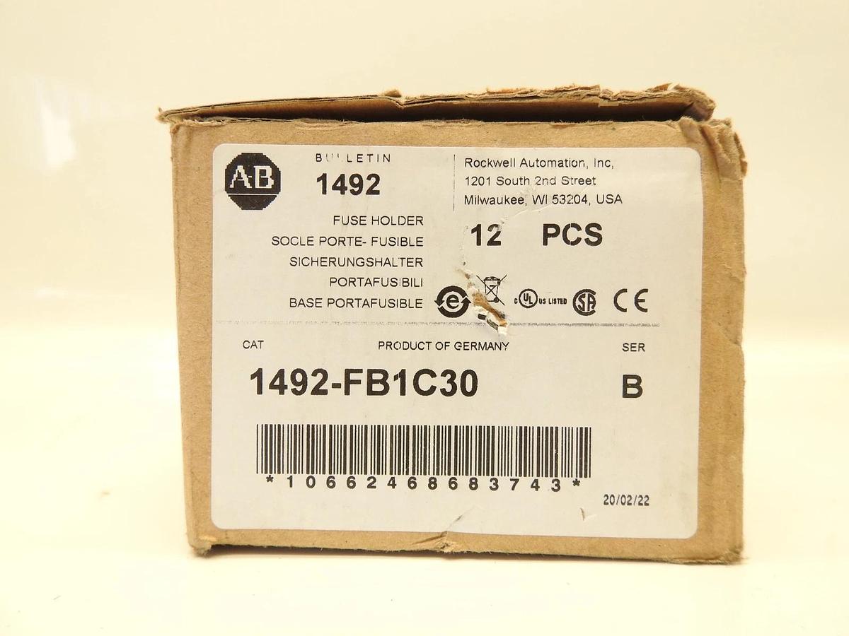 LOT 11PCS ALLEN BRADLEY 1492-FB1/FB3C30 1/3 P 30A/600V CL CC FUSE HOLDER P2978