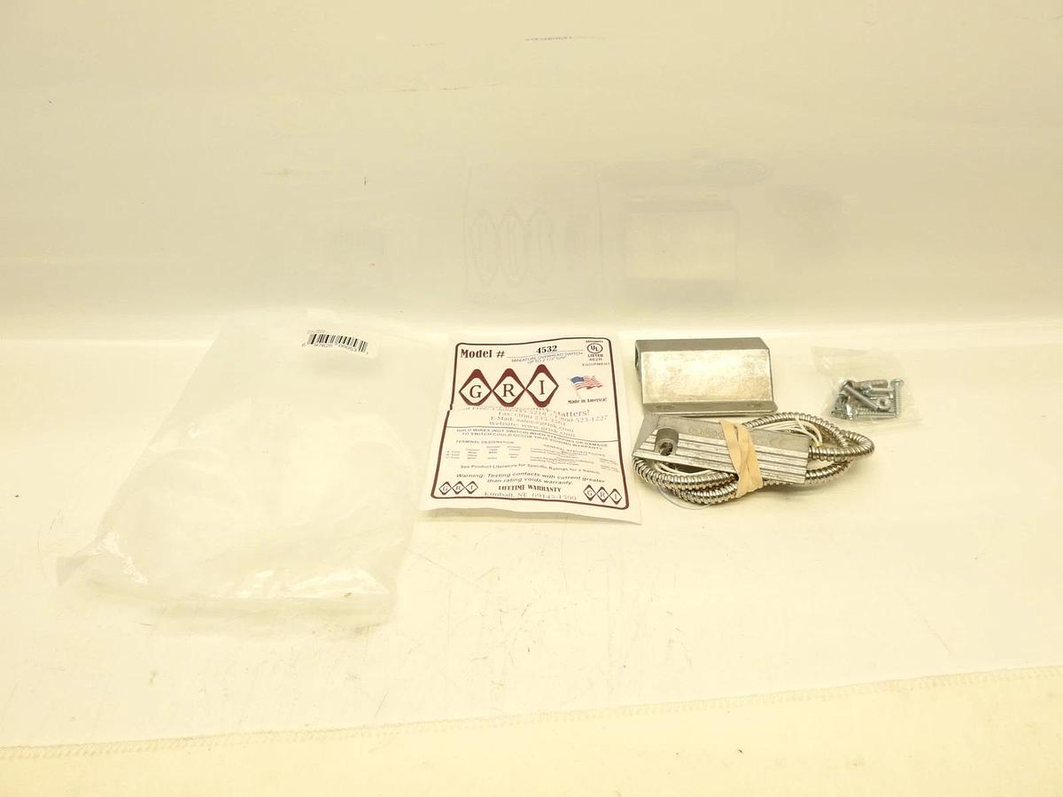 New GRI 4532 Miniature Overhead Door Contact Closed Loop Up to 2.5" Gap