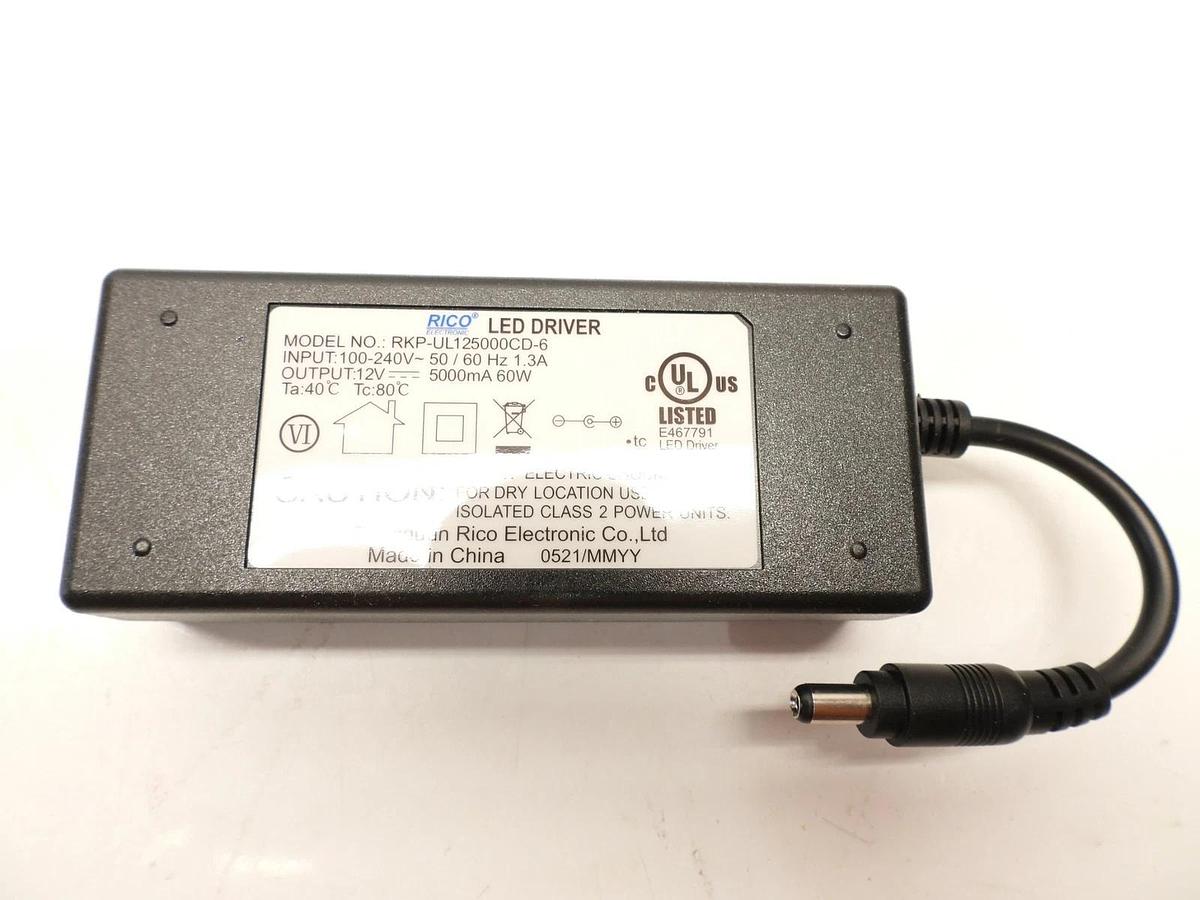 Lot Of 10 Rico 12V 5A 60W LED Lighted Flip Sign Triple Transformer Power Supply