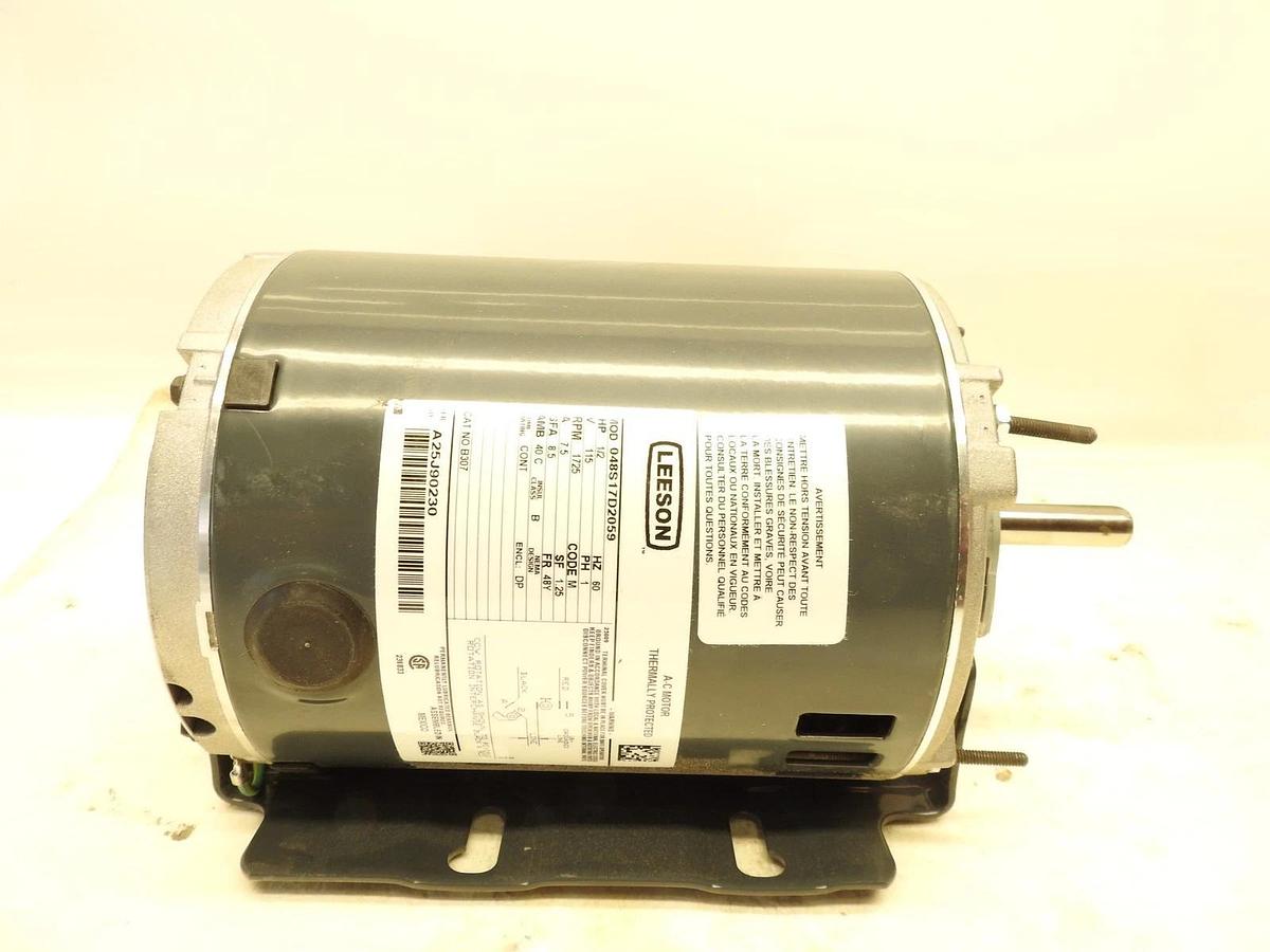 Leeson 048S17d2059 Condenser Fan Motor, 1/2 Hp, 48Y Frame
