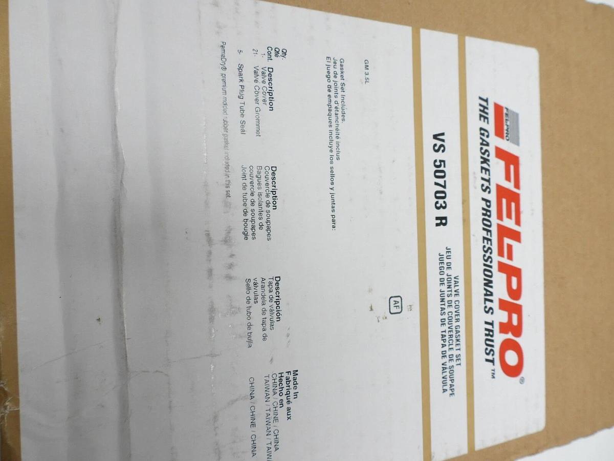 Engine Valve Cover Gasket Set Fel-Pro VS 50703 R GM 3.5L New