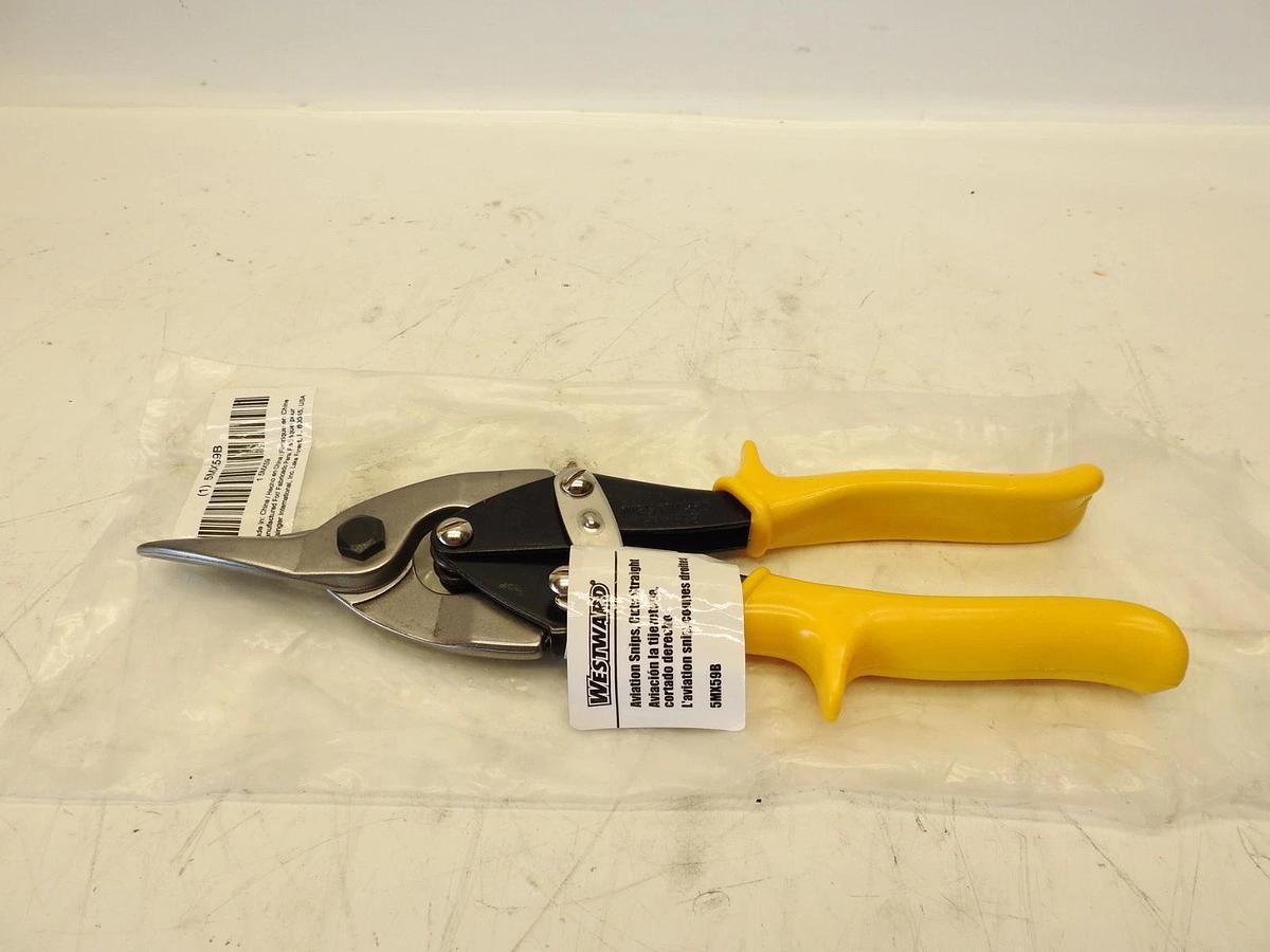 Westward 9-3/4 in. Compound Action Straight Cut Aviation Snips - 5MX59B