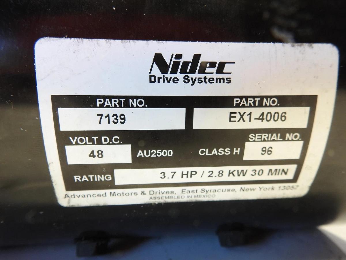 New Oem Nidec 7139  3.7hp/2.8kw Electric Motor EX1-4006