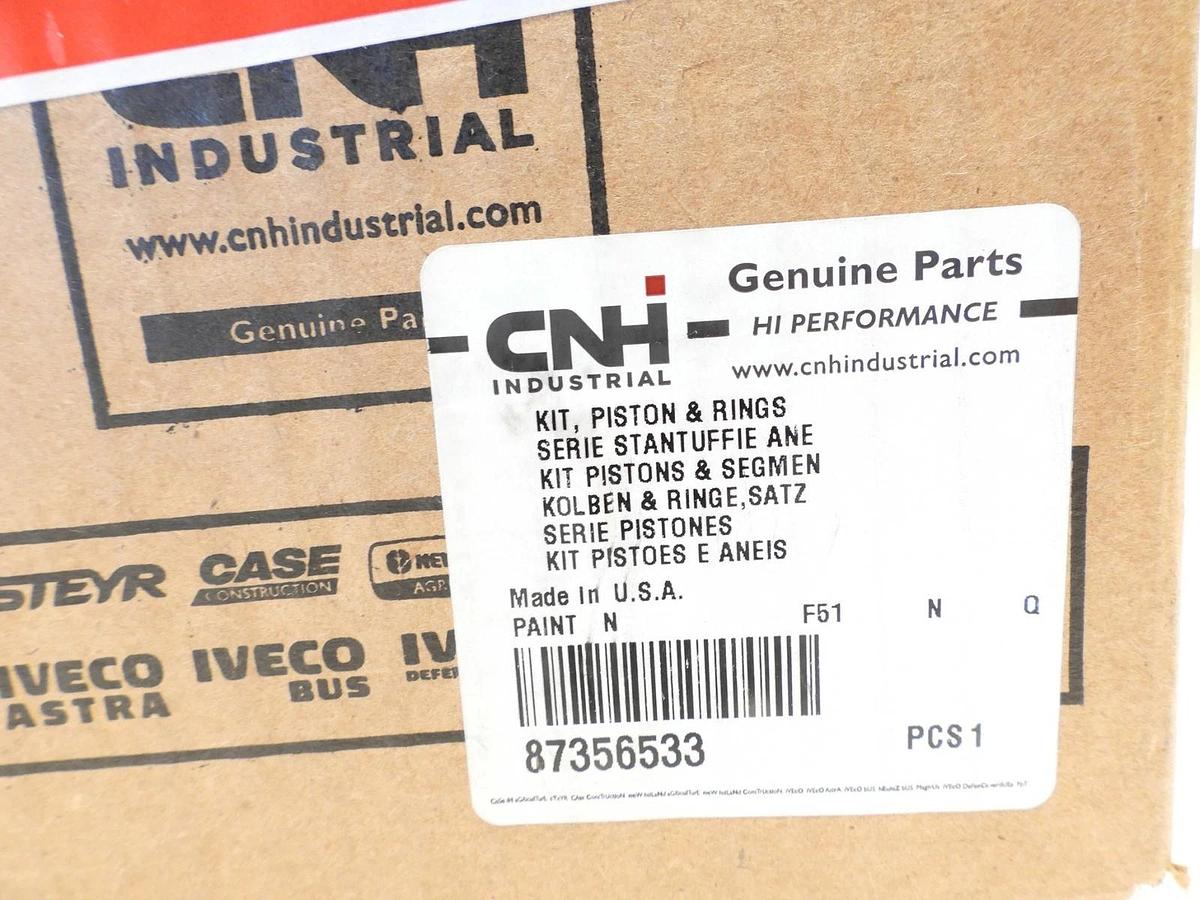 New Oem Case New Holland Piston & Rings Kit 87356533 CNH