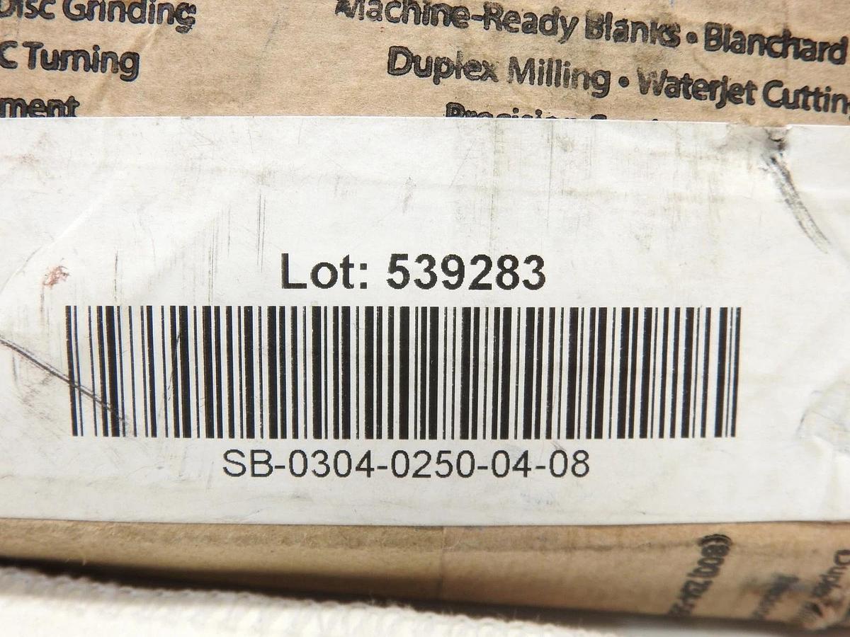 McMaster Sb-0304-0250-04-08 Blank Stainless 304 1/4 X 4 X 8"