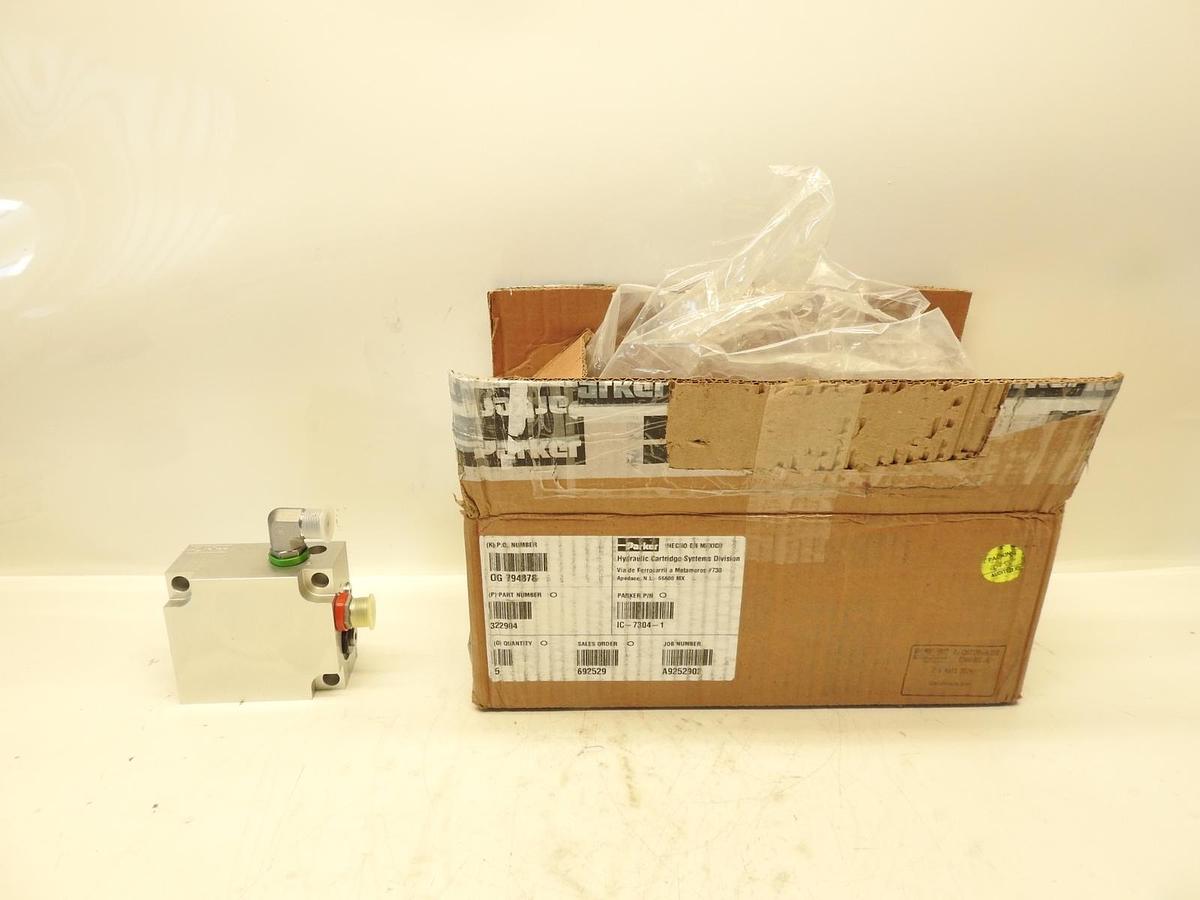 Lot Of 5 New Oem Parker 322904 Flow Control valve IC-7304-1  Hydraulic Valve Man