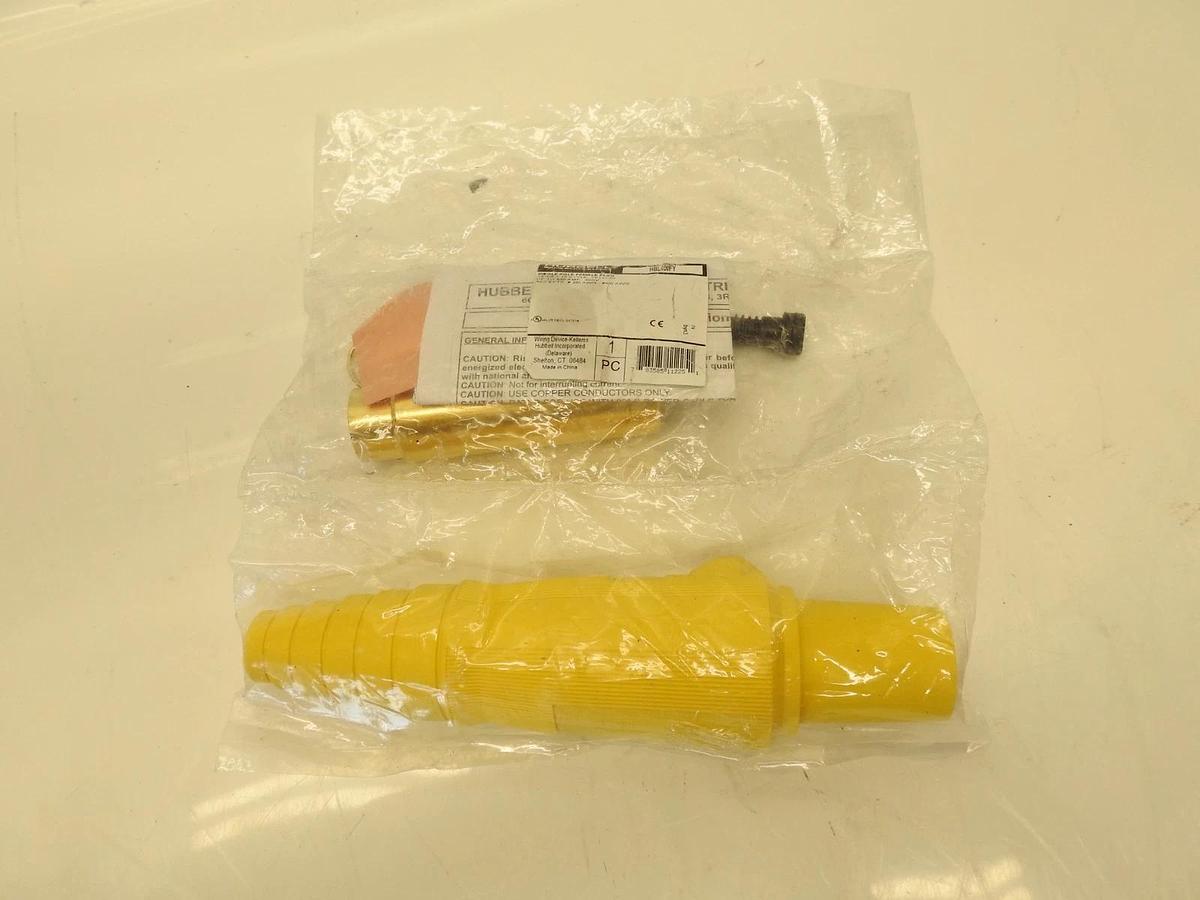 Hubbell Hbl400fy Connector, 3R, 4X, 12, Female, Yellow, 2/0 To 4/0