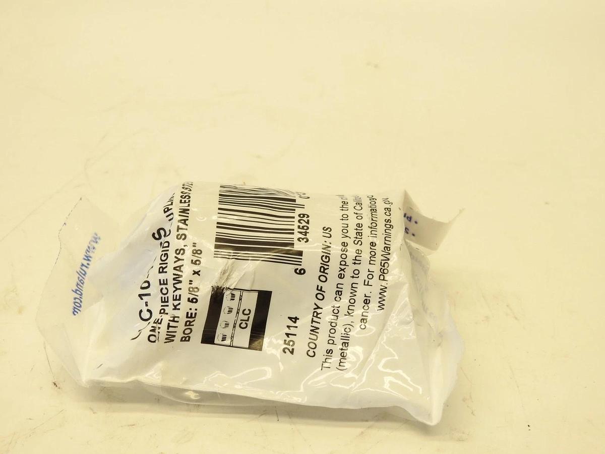 RULAND CLC-10-10-SS, RIGID CLAMPING SHAFT COUPLING, 303SS, F0081