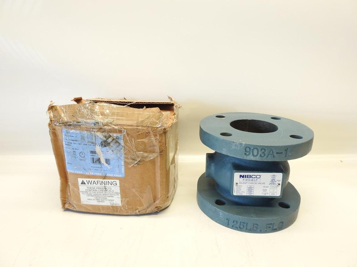 New Genuine Nibco F-910-B-LF Check Valve 3” Flanged