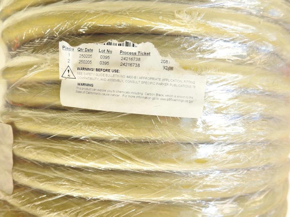 New Oem Parker 801-8-YEL-RL Hydraulic Hose: 300 psi, 1/2 in Hose Inside Dia 300F