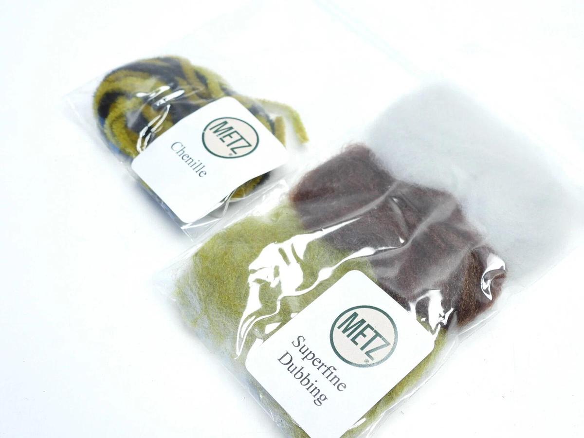New Metz Fly Tying Kit W Assorted Materials Dry Fly Nymph