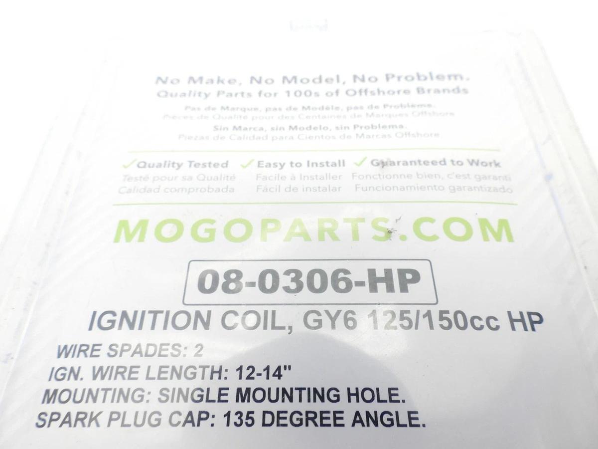 Outside Distributing OUTSIDE IGNITION COIL 4-STROKE GY6-50-150CC 08-0306-HP