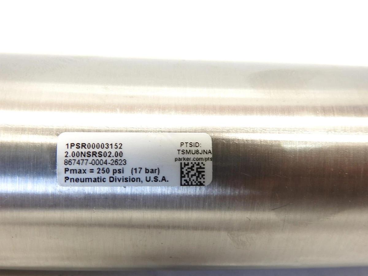 Oem Parker 1psr00003152 Air Cylinder 2.00NSRS02.00  Pmax= 250 Psi