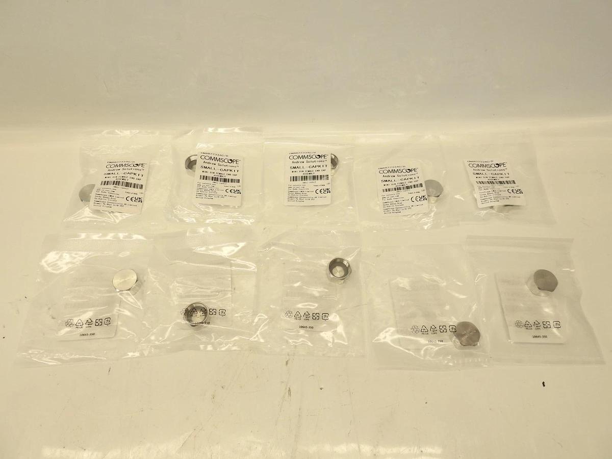 Lot Of 10 CommScope Female End Cap 4.3-10 Series 4.1-9.5 DIN 5-8N/M Small-CAPKIT