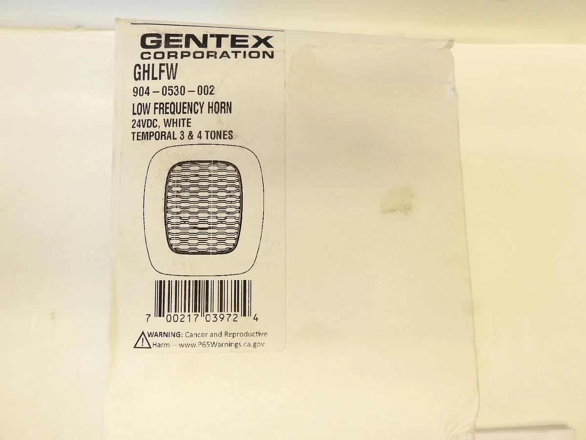 Gentex GHLFW Low Frequency Horn Fire Alarm (904-0530-002) White 24VDC 700217039724