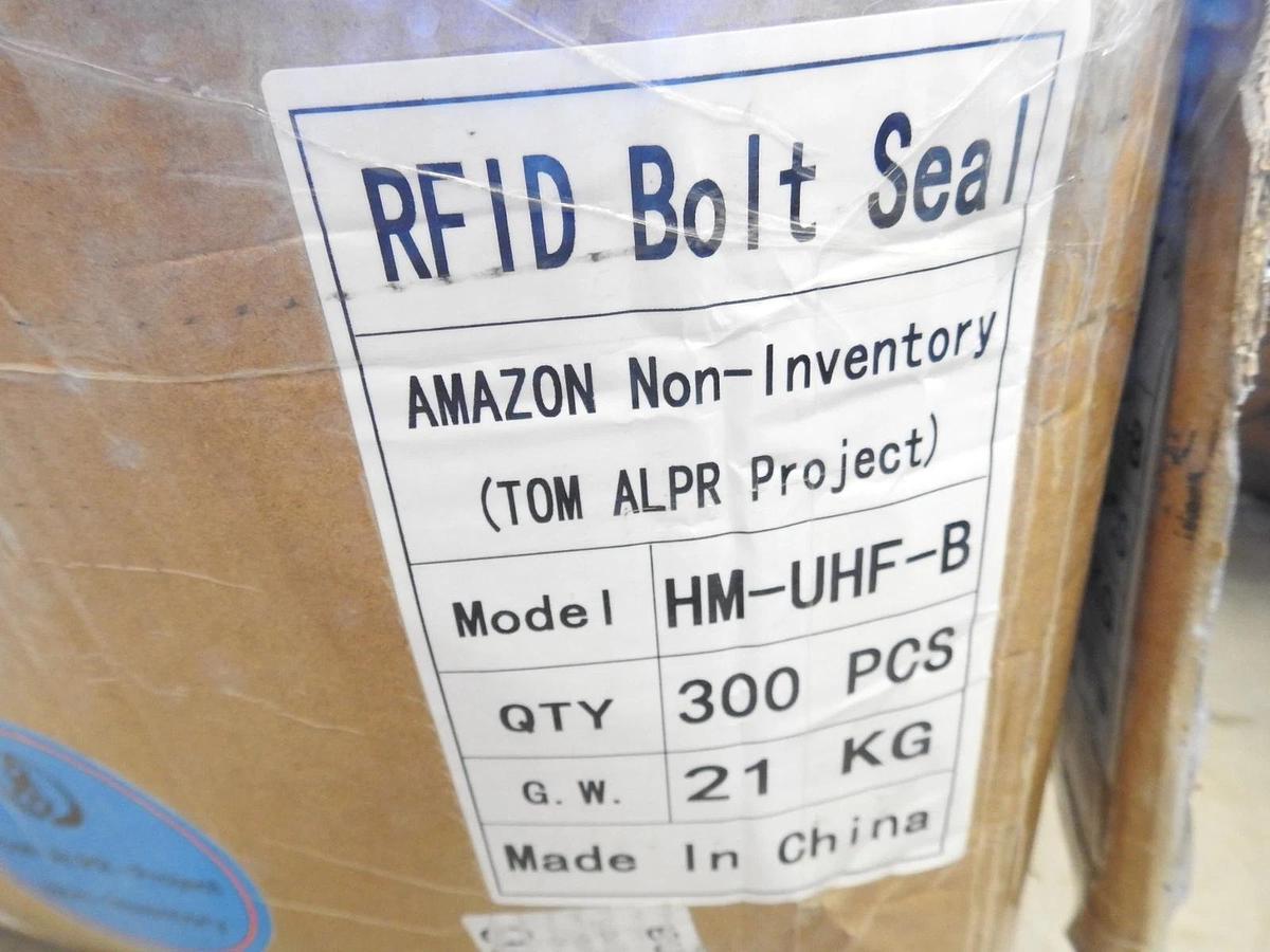 New (QTY. 300) Yellow HM-UHF-B, RFID Tamper Evident Bolt Seal Cargo Container Tr